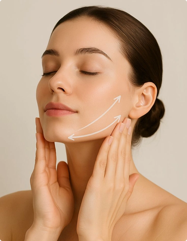 Explicación visual del procedimiento de deep plane facelift a cargo del Dr. Patricio Canepa